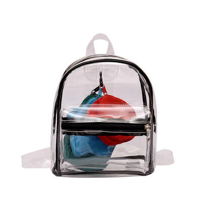 

2019 New Outdoor Casual Student Transparent Shoulder Bag Fashion Travel Small Backpack With Small Bag Inside