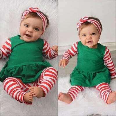 

Christmas Toddler Kids Baby Girls Xmas Festival Flared Party Top DressPants Set