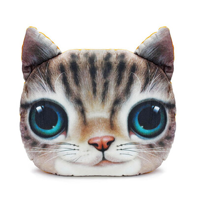 

Cute Plush 3D Animals Head Shape Throw Pillow Meow Star Soft Chair Sofa Bed Cushion Home Office Cafe Decoration 4840 scottish fo