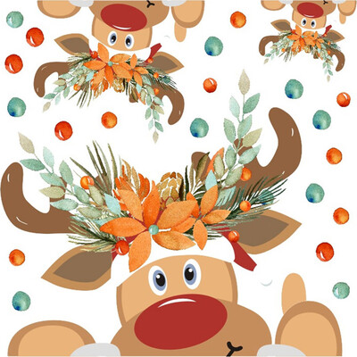 

JPGIF Merry Christmas Background Wall Sticker Window Home Decor Decal Decoration