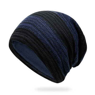 

Mixed color striped wool cap size code for 56-60cm