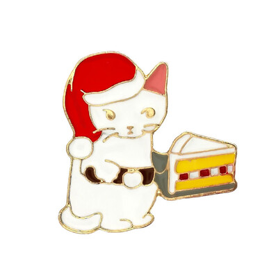 

Attractive fashion Cartoon Cat Enamel Piercing Brooch Pin Collar Badge Corsage Jewelry Fashion Creative Dress Accessories