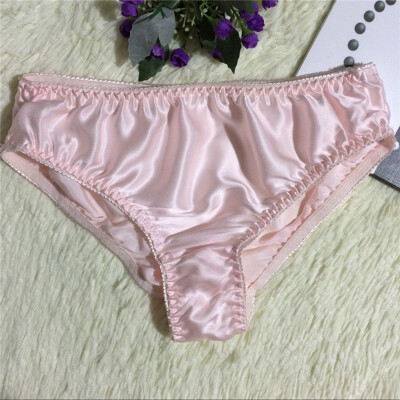 

Women Silk Panties Briefs Middle Waist Seamless Underpants Breathable Underwear