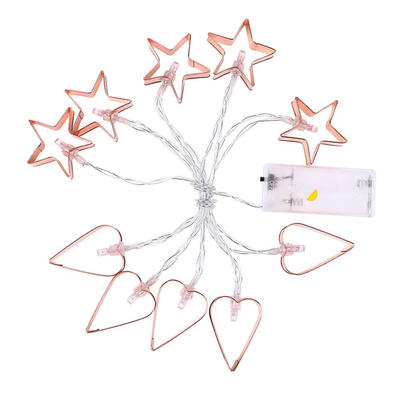 

10LED Hollow Star Heart Fairy String Light Wedding Holiday Decorative Lamp
