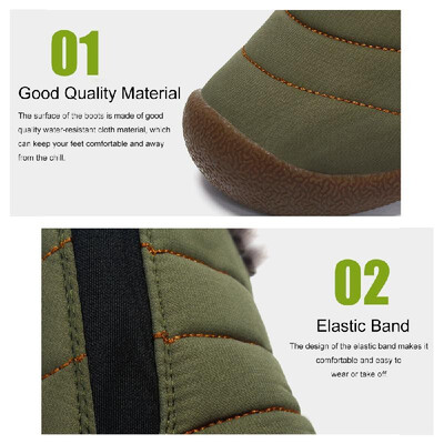 

Outdoor Water-resistant Non-slip Snow Boots Slip-on Winter Warm Shoes for Men&Women