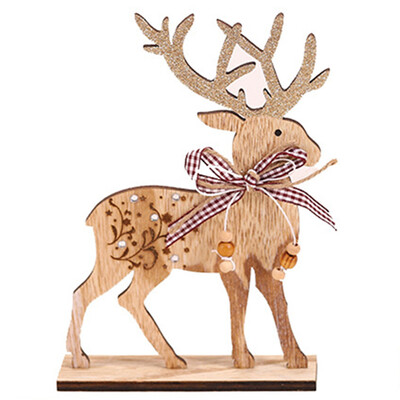

SihaiDage Decorative Wooden Reindeer Decoration Christmas Decoration Tabletop Decoration Home Decoration Handmade Decoration