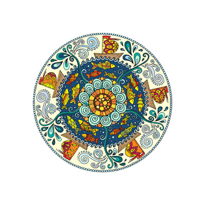 

〖Follure〗3D New Round Flower Print Desktop Floor Door Waterproof Home Decorative Stickers