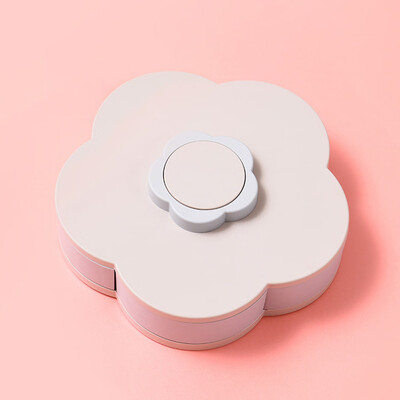 

Gobestart Plum Type Five Grid Snacks Dried Fruits Petal-shaped Rotary Switch Storage Box