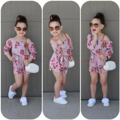 

US Kids Baby Girl Romper Floral Bodysuit Jumpsuit Sunsuit Summer Outfits Clothes