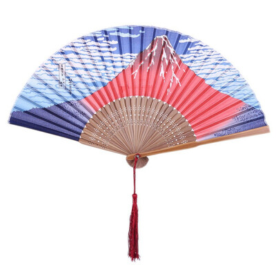 

Chinese Fan Folding Hand Held Fan Silk Fan Bamboo Ukiyo-e Art Prints Pocket Fan Party Supply