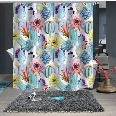 

〖Follure〗Popular Waterproof Shower Curtain With 12 Hooks Printed Bathroom 180x180cm