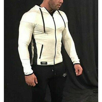 

Autumn&Winter Men Gym Muscle Sports Hooded Sweatshirt Thicken Zipper Jacket