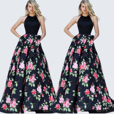 

US Women Long Evening Party Ball Prom Gown Dress Formal Cocktail Chiffon Dresses