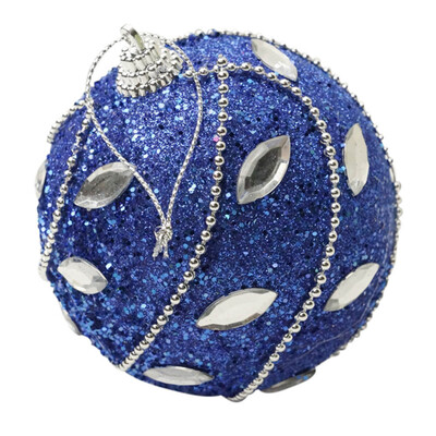 

〖Follure〗Christmas Rhinestone Glitter Baubles Balls Xmas Tree Ornament Decoration 8CM