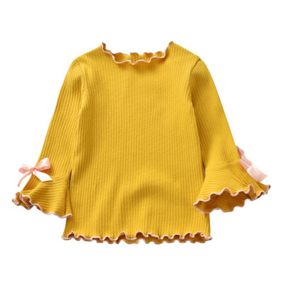 

Kozart Baby Girls T-Shirt Autumn Girls Clothes Bow Tie Infant Clothing Princess Long Sleeve Top Outfit