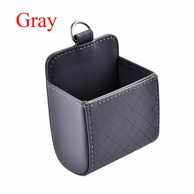

Car Hanging Storage Box PU Leather Organizer Phone Coin Keys Holder With Hook