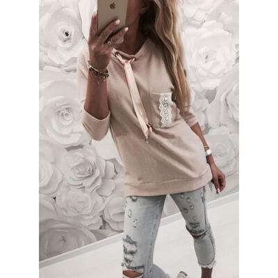 

New Women Lady Autumn Long Sleeve Hoodie Pullover Tops Sweatshirt Hooded Blouse