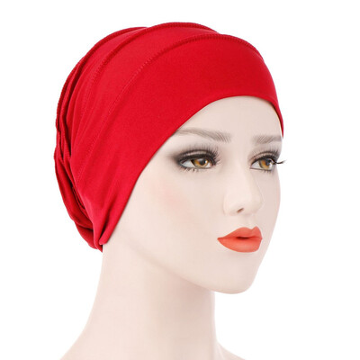 

Muslim Women Cancer Elastic Hat Hair Loss Cap Chemo Turban Cover Headwear Beanie