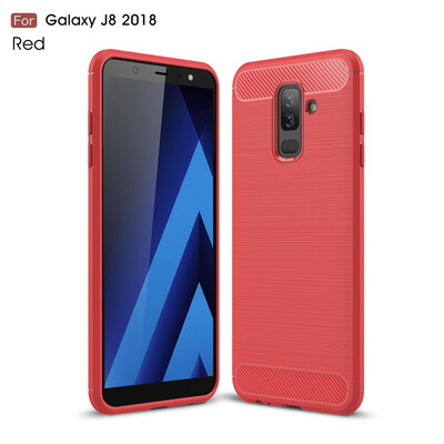 

BONGEM Samsung Galaxy J8 2018 Case with Flexible&Durable Shock Absorption with Carbon Fiber Design