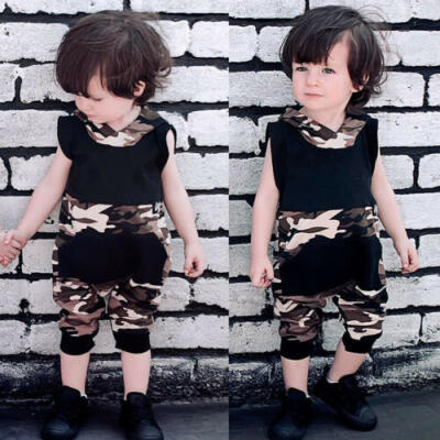 

Baby Toddler Boy Girl Sleeveless Hooded Romper Bodysuit Jumpsuit Clothes Outfits