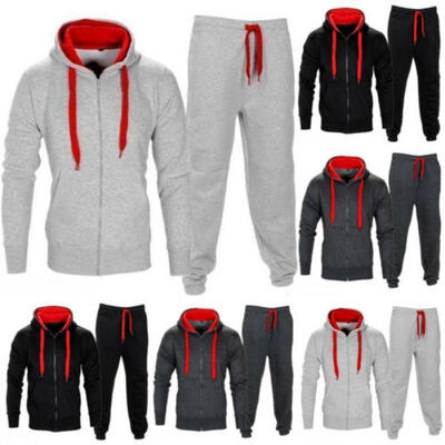 

Mens Tracksuit Jogging Top Bottom Sport Sweat Suit Hoodie Coat Trousers Pant Set