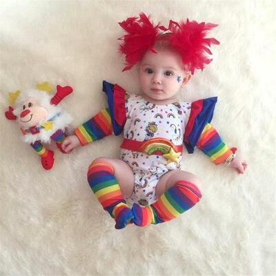 

Toddler Infant Baby Boys Girls Rainbow Romper Bodysuit Jumpsuits Clothes Outfits