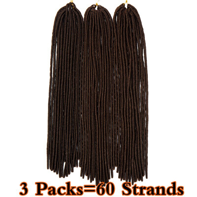 

3 Packs Dreadlocks Crochet Braids Soft Faux Locs Crochet Hair Synthetic Braiding Hair Bomba Goddess Locs Crochet Hair Braids