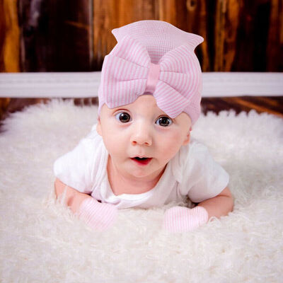 

Baby Soft Anti Scratch Teething Mittens Hat Gloves for Newborn Boys & Girls