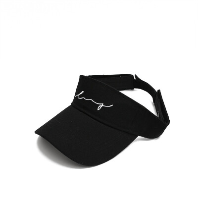 

Empty cap female Korean wave summer sun visor Sun Hat outdoor sports without top letters embroidered baseball cap male