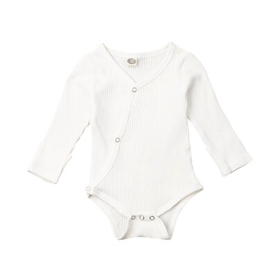 

Newborn Baby Boy Girl Clothes Solid Color Romper Bodysuit Overall Outfits Set