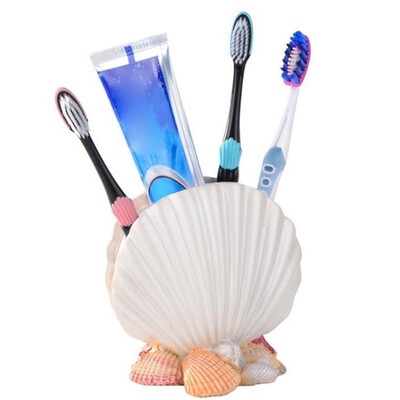 

Creative Shell Shape Toothbrush Holder Resin Wash Cup Toothbrush Toothpaste Holder