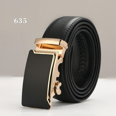 

Brand Fashion Automatic Buckle Genuine Leather Strap Belts For Men Top Quality Automatic Buckle black Belts luxury designer belt