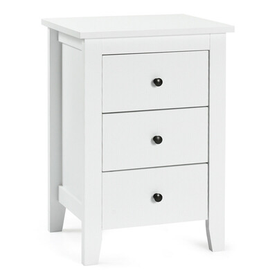 

Nightstand End Beside Table Drawers Modern Storage Bedroom Furniture