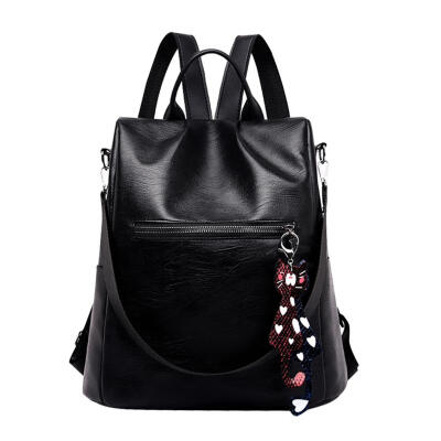 

Anti-theft Leather Backpack School Teenager Girl Travel Women Shoulder Bags