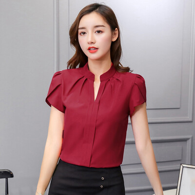 

Womens Summer Tops V-neck T-Shirt Short Sleeve Casual Blouse Plus Size Shirts