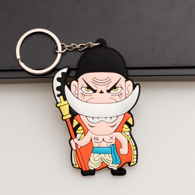 

CAR-TOBBY Anime One Piece Key Chain Luffy Straw Hat Pendants Keychain Metal Keyring