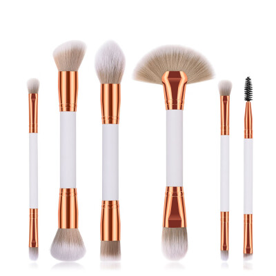 

〖Follure〗6PCS Double-end Cosmetic Makeup Brush Brushes Foundation Powder Eyeshadow Brush