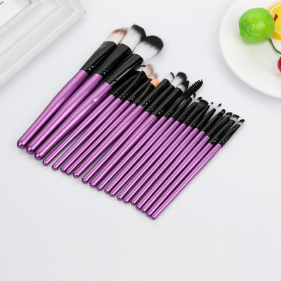 

Toponeto 20 Pcs Wooden handle Makeup Brush Set tools Make-up Toiletry Kit Wool Make Up Brush Set