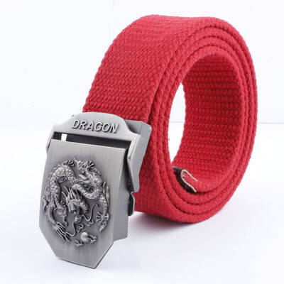 

Chinese style Men Belt Automatic buckle men casual dragon Belt Men thickening Canvas Belt Outdoor Men tidal current cowboys Belt