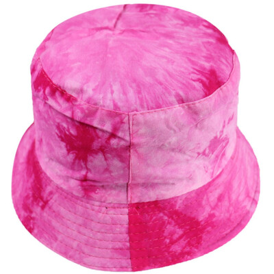 

Unisex Women Men Tie-Dye Bucket Hat Reversible Wide Brim Fisherman Cap