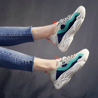 

Nocturnal white lady shoes fashion shoes autumn style summer breathable heavy-soled leisure sports daddy shoes