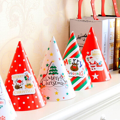 

Gobestart Christmas Decorations Cartoon Children Christmas Hat cardboard Children HatB