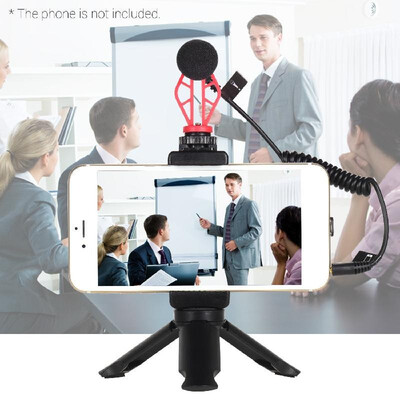 

ACEMIC Hyper-cardioid Video Record Microphone Mic with Shock Mount for DSLR Camera iOS Android Smartphone Vlog Youtube Recording
