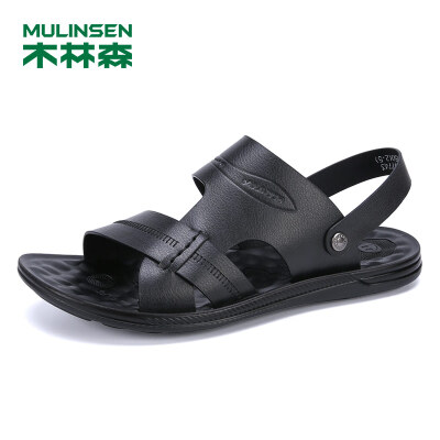 

Mulinsen Mens Breathable Comfort Daily Casual Skid Beach Sandals Mens Black 42 Size SM97743