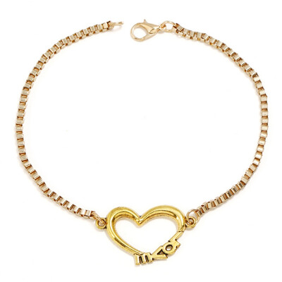 

Latest Womens Love Heart Shape Charm Bracelets Gold Plated Bracelet Chain Link Bracelet Jewelry