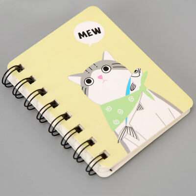 

Cute Cartoon Cactus Portable Mini Hard Cover Coil Notebook Home Daily Office Business Notepad