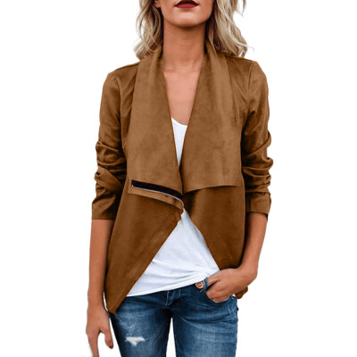 

Toponeto Womens Ladies Retro Rivet Zipper Up Bomber Jacket Casual Coat Outwear