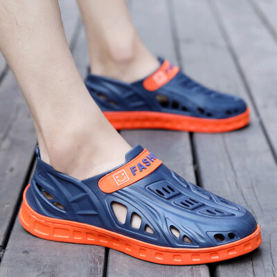 

Mens Sandals Summer Slip-proof Soft Bottom Hole Shoes Fashion Big Size Beach Shoes Batou Sandals Mens Fashion Outwear
