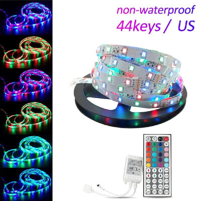 

DC 12V 5M RGB LEDs Strip Light Set with IR Remote Flexible Cuttable Self-adhesive LED Strips IP65 Water Resistance for Home Party