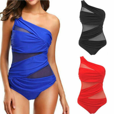 

Plus Size Womens Vintage Bandage One Piece Retro Swimwear Bathing Suit Beach